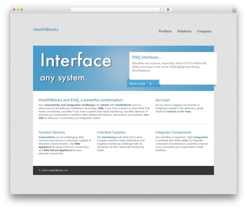 Brainstorm WordPress theme - healthblocks.com