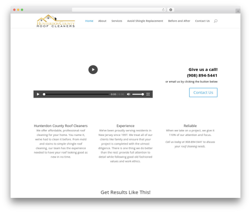 Before after compare bar WordPress plugin - hunterdoncountyroofcleaners.com