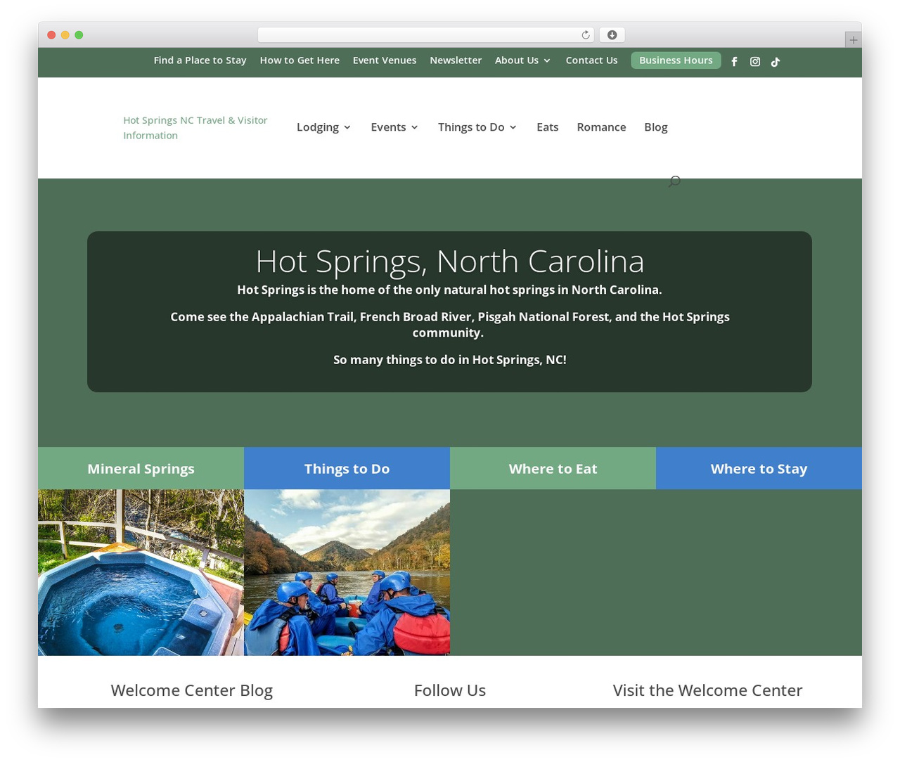 Divi WordPress theme - hotspringsnc.org