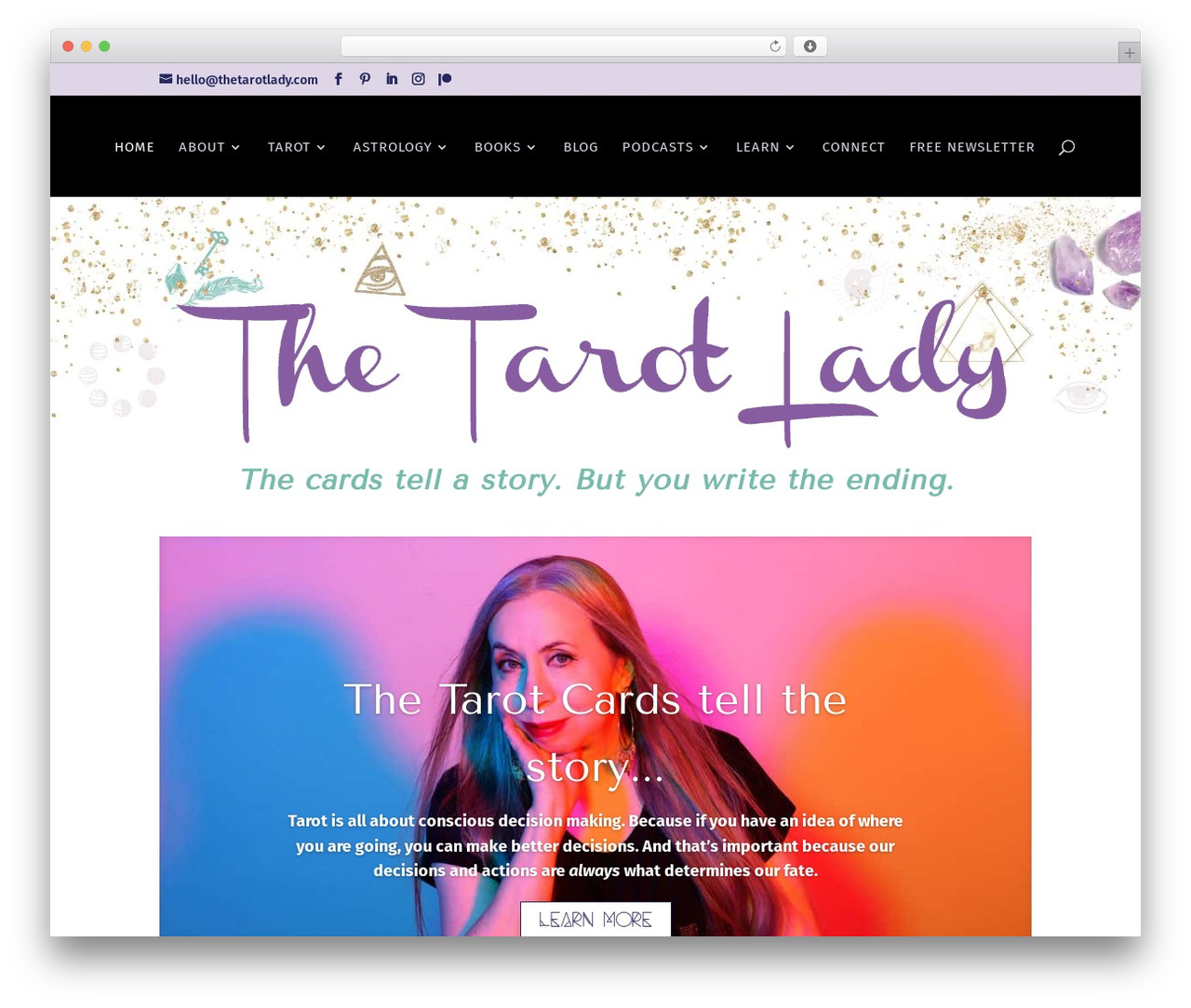 The Tarot Lady WordPress theme - thetarotlady.com
