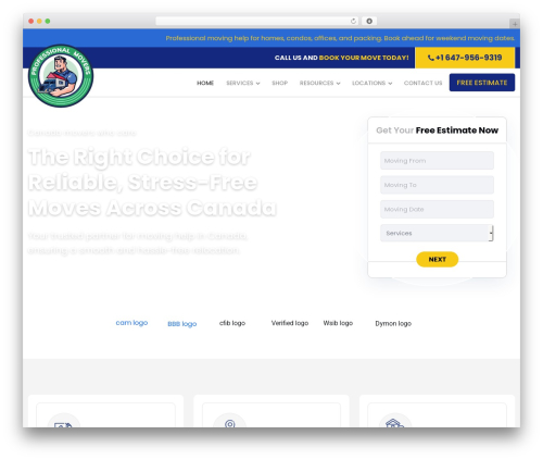 Movers Development WP theme - professionalmover.ca