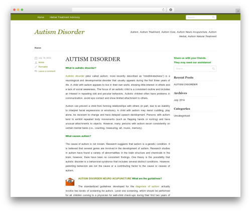 Rumput Hijau WordPress theme - autism-disorder.herbal-treatment-advisory.com