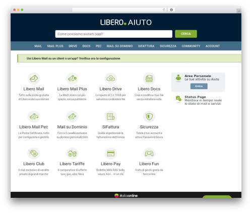 WordPress theme Knowledge Base Theme - aiuto.libero.it