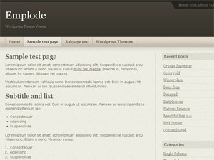 Emplode WordPress theme design by Viktor Persson
