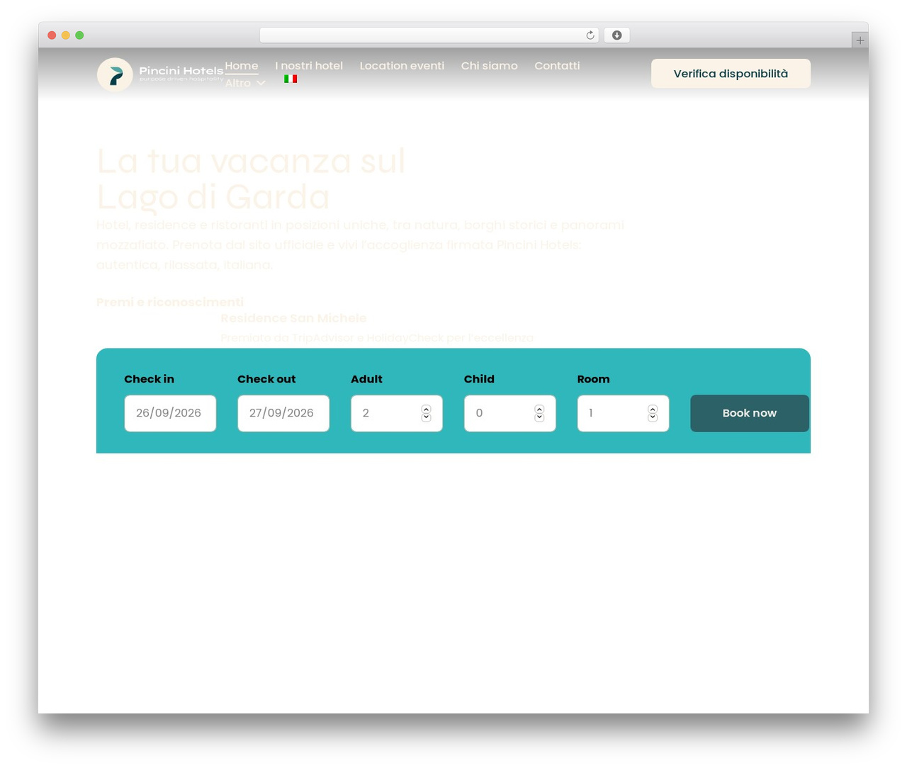 JupiterX WordPress theme - pincinihotels.com