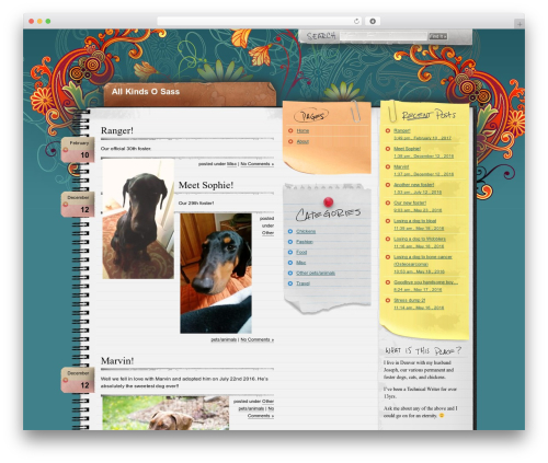 Notepad Chaos WP theme - allkindsosass.com