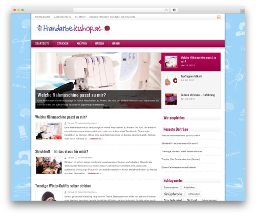 Theme WordPress Exciter - handarbeitsshop.at
