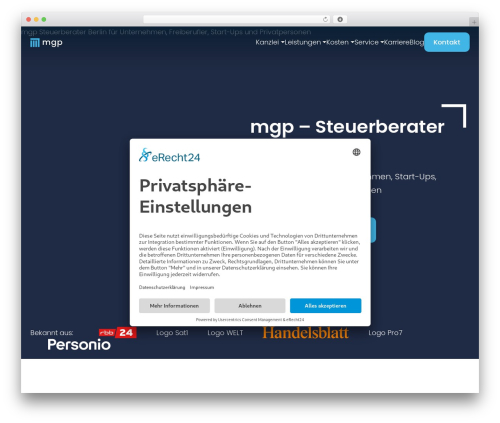 Custom gutenberg blocks WordPress plugin - www.mgp-steuerberater.de
