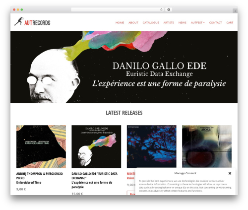 WordPress theme AUT theme - autrecords.com