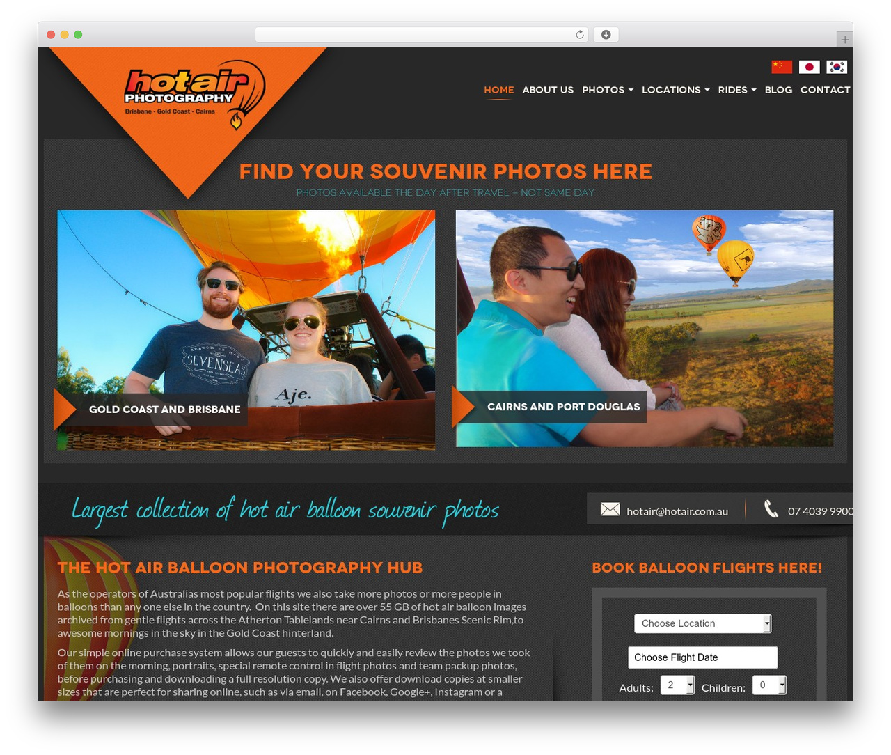 WordPress theme BootstrapWP - hotair.info