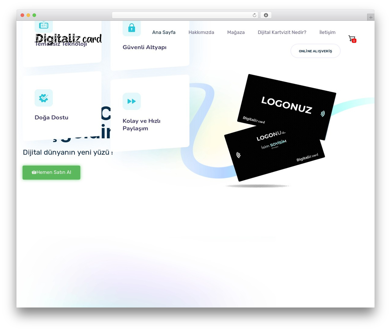 WordPress theme Ewebot - digitalizcard.com