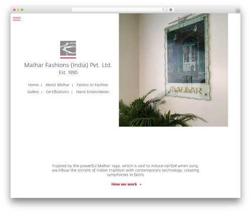 WordPress theme Malhar - malhar.com