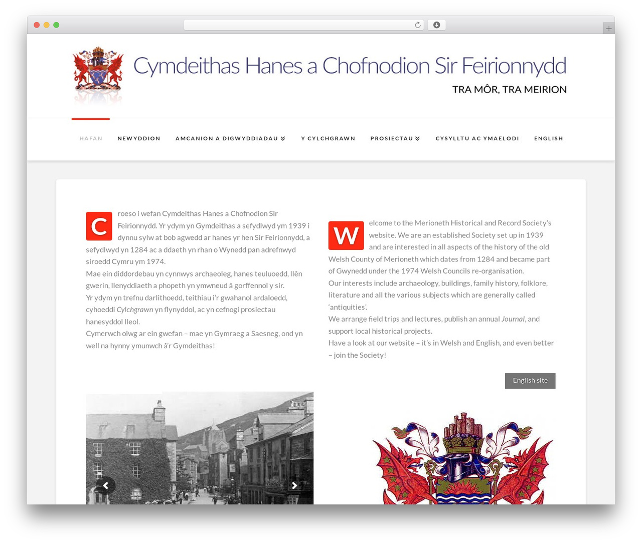 WordPress theme X - hanes-meirionnydd.cymru