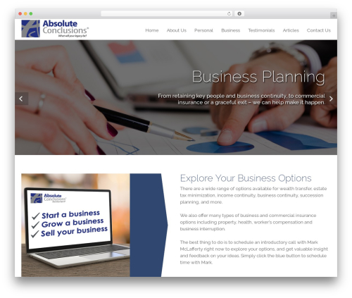 Absolute Conclusions theme WordPress - absoluteconclusions.com