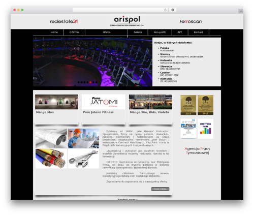 Arispol theme WordPress - arispol.pl