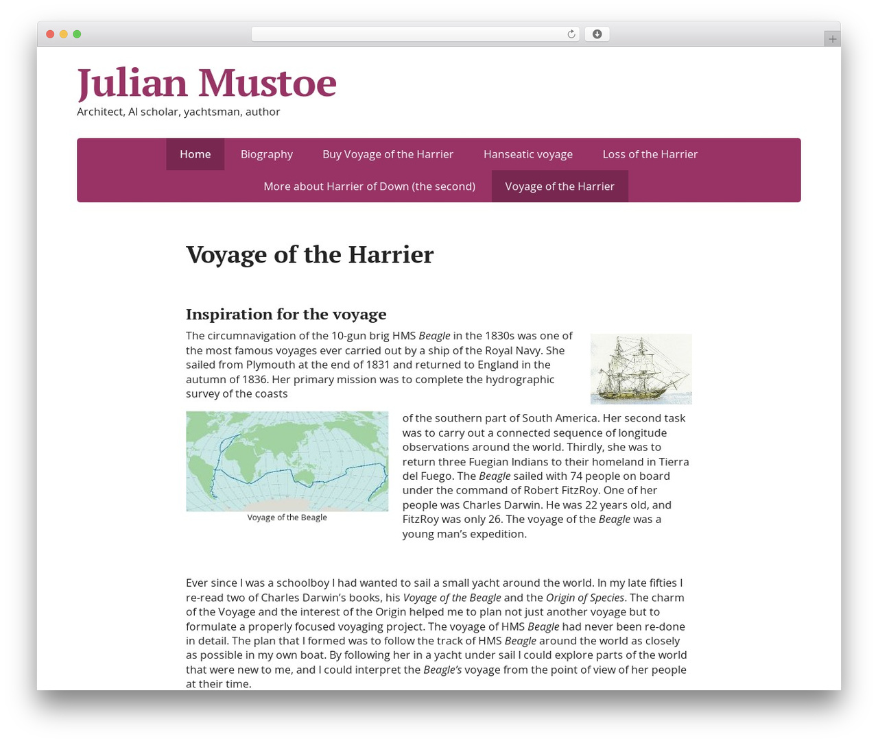 Basic WordPress theme - julianmustoe.co.uk