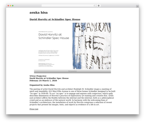 Simplest WP theme - asukahisa.com