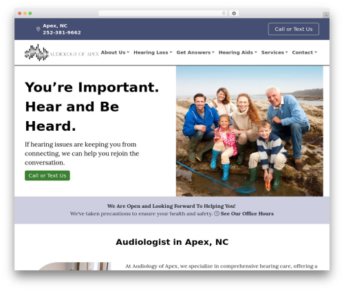 UnderStrap BUILDER WordPress theme - audiologyofapex.com