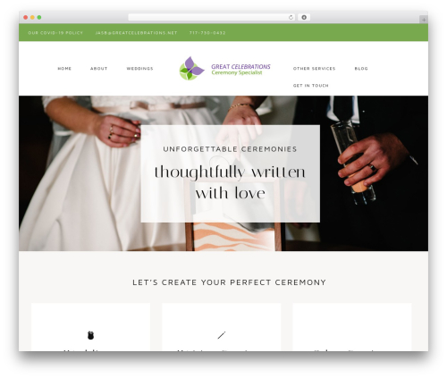 Audrey WordPress theme - greatcelebrations.net
