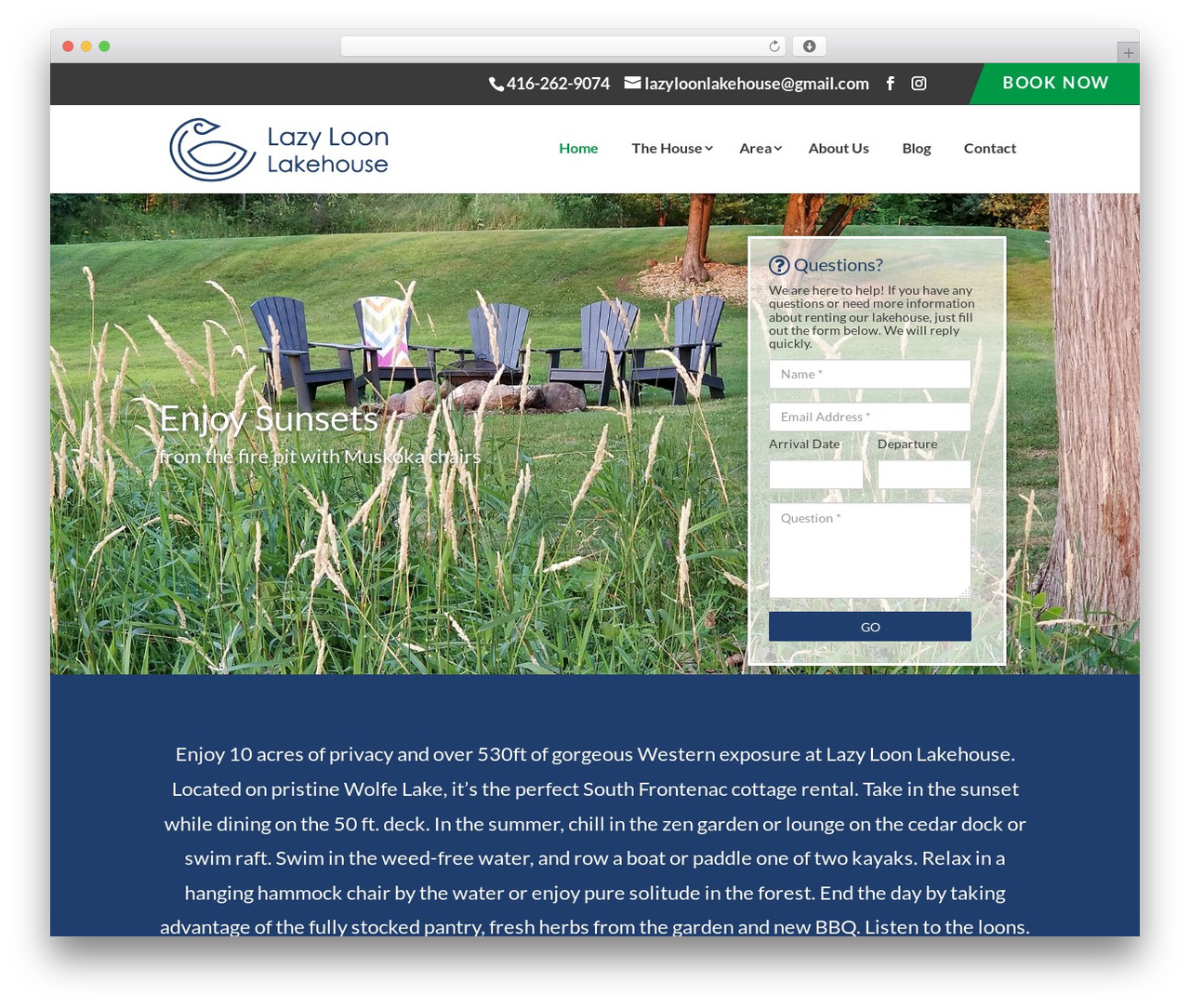 Divi WordPress theme - lazyloonlakehouse.com