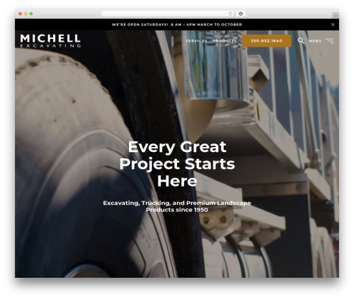 Michell Excavating theme WordPress - michellexcavating.ca