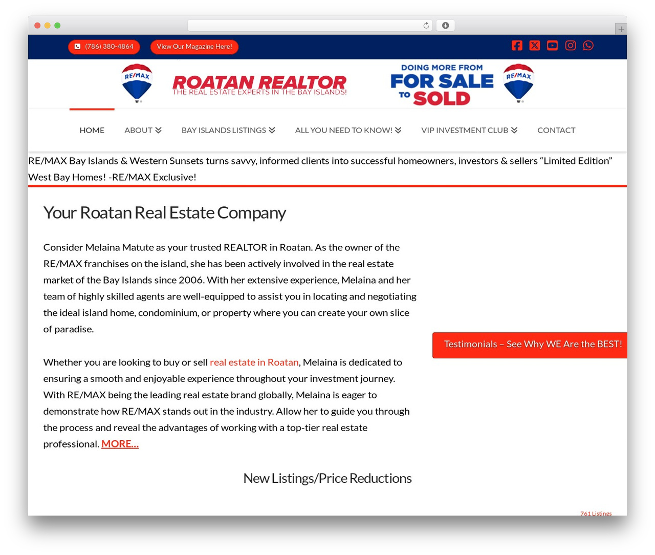 Pro WordPress theme - roatan-realtor.com