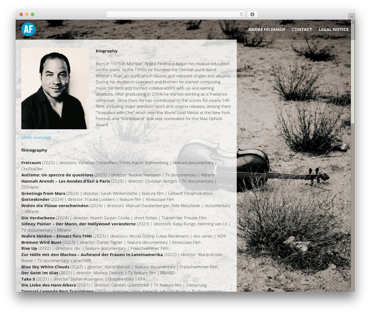 WP theme Elevate - andrefeldhaus.de
