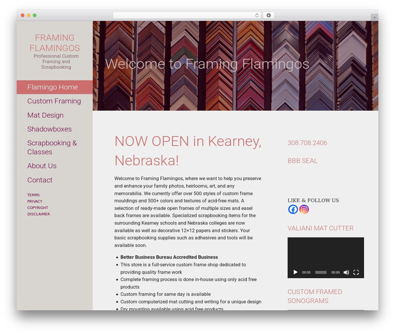 Escapade WordPress theme - framingflamingos.com