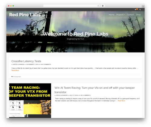 Pinnacle best free WordPress theme - redpinelabs.com