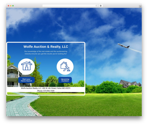 WordPress theme Auction Midmo Theme - wolfeauctionrealty.com