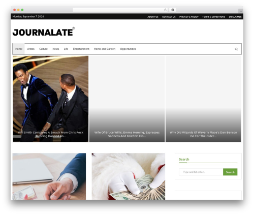 WordPress theme soledad - journalate.com