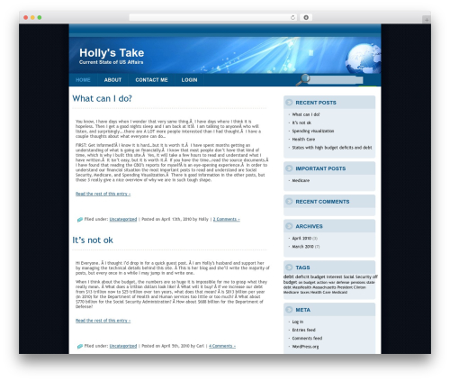 WordPress theme Tech Blue - hollys-take.com