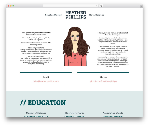 Divi theme WordPress - heather-phillips.com