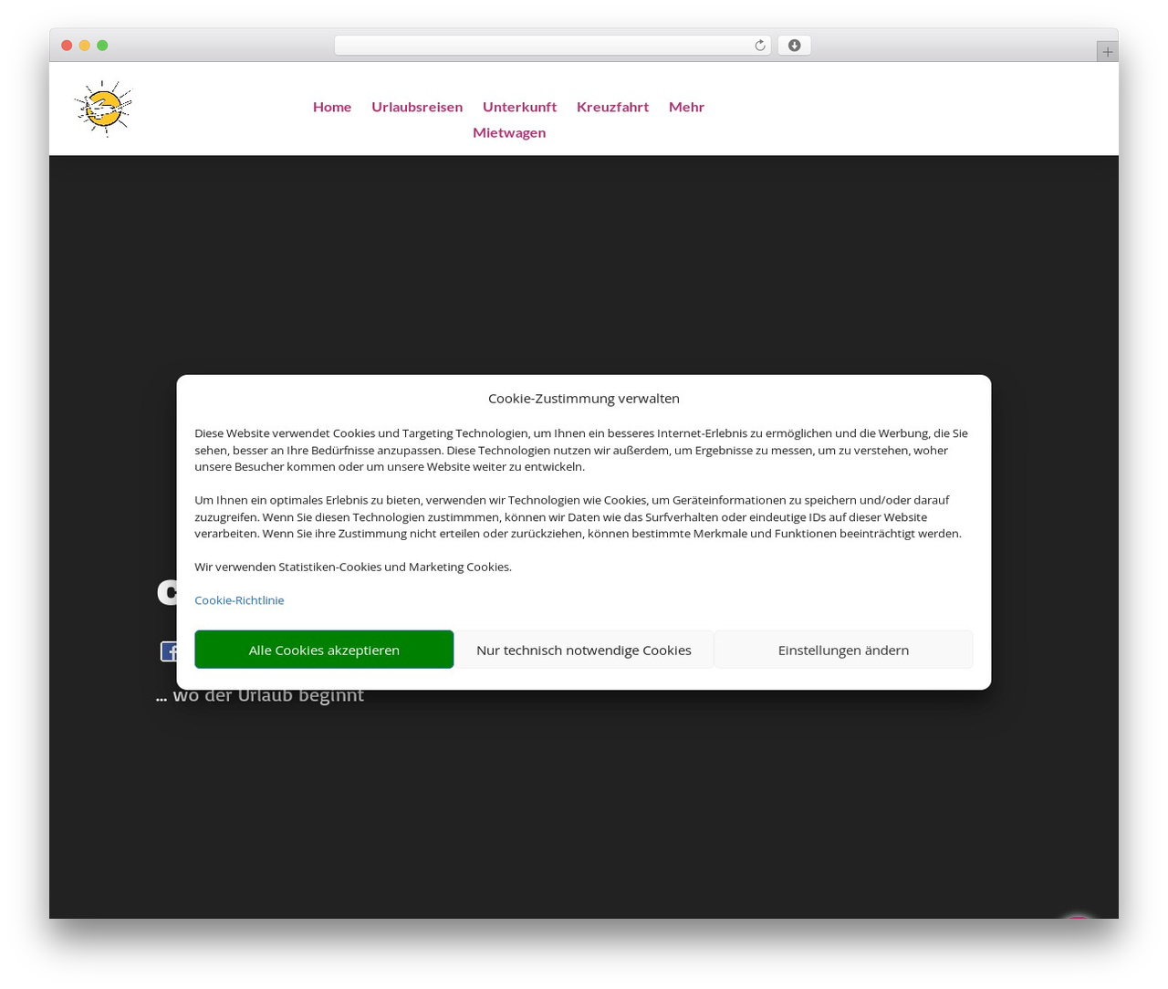 Divi WordPress theme - columbus-reisebuero.de