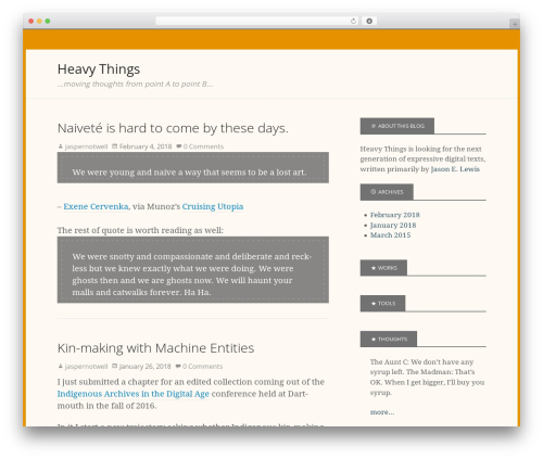 Kepler WP theme - heavythings.net