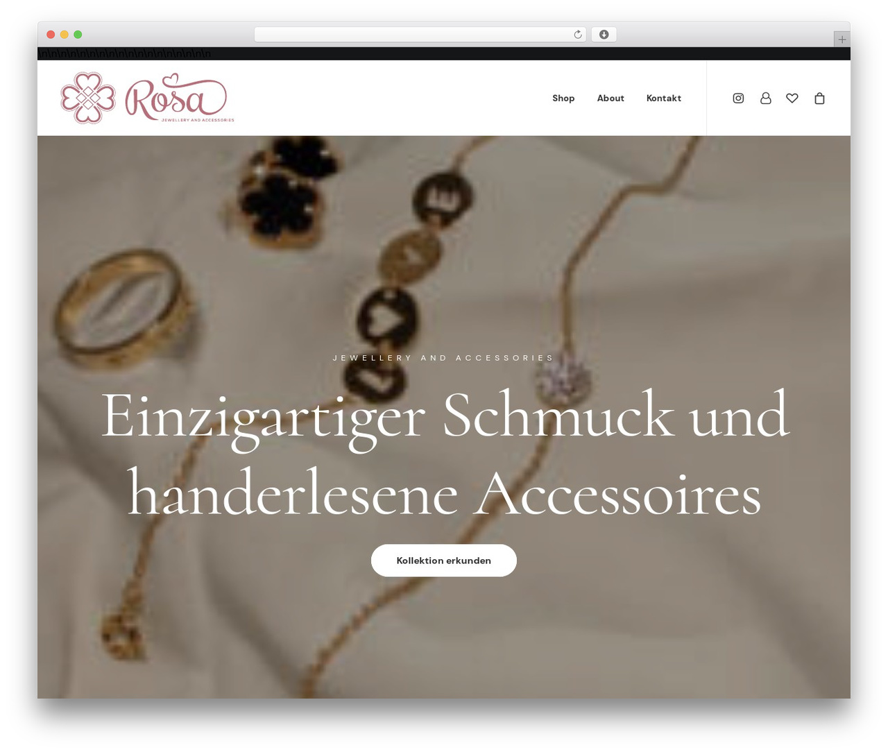 Uncode WordPress theme - rosajewellery.ch