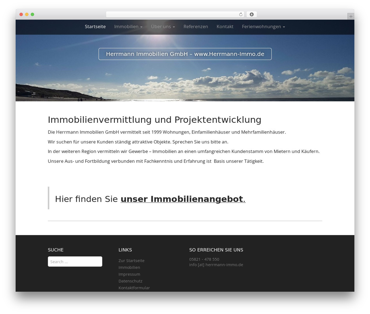WordPress theme Arcade - herrmann-immo.de