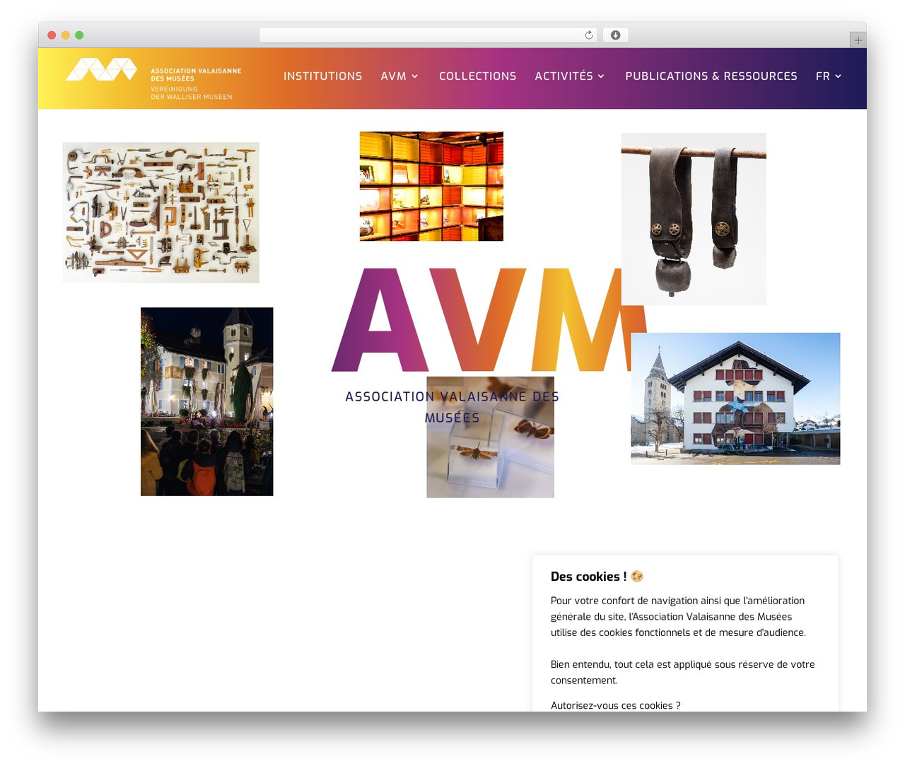 L'Association Valaisanne des Musées (AVM) WordPress theme - musees-vs.ch