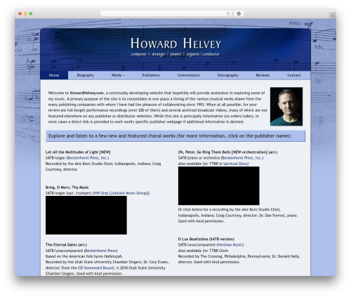 WP theme Catalyst - howardhelvey.com