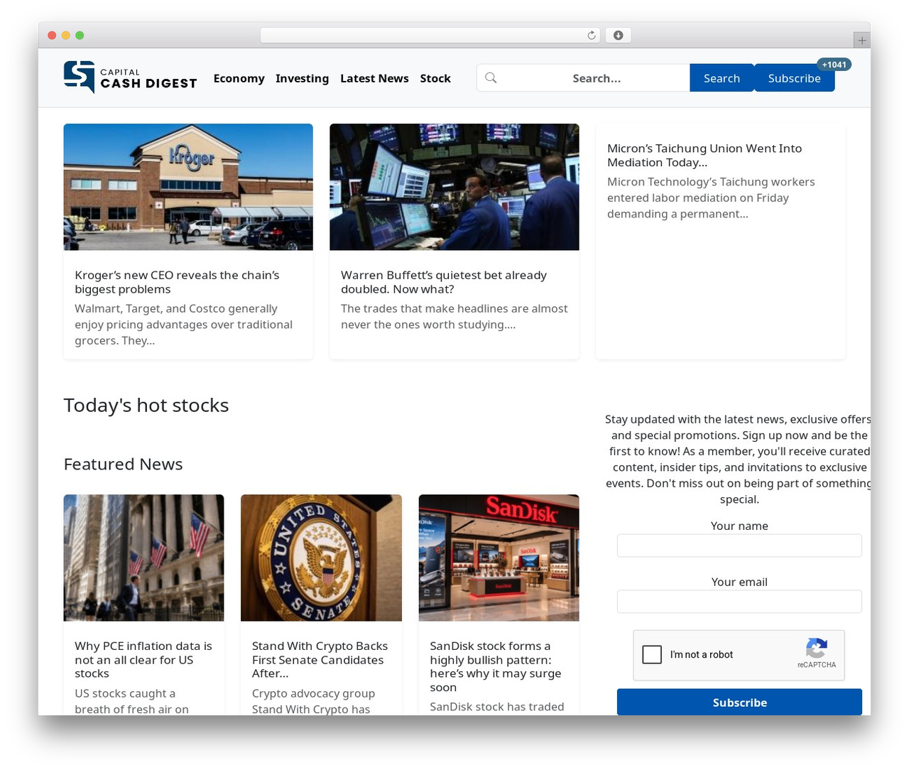 Bootstrap theme WordPress - capitalcashdigest.com