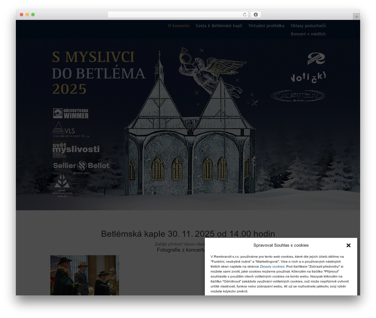 Divi theme WordPress - vanocesmyslivci.cz