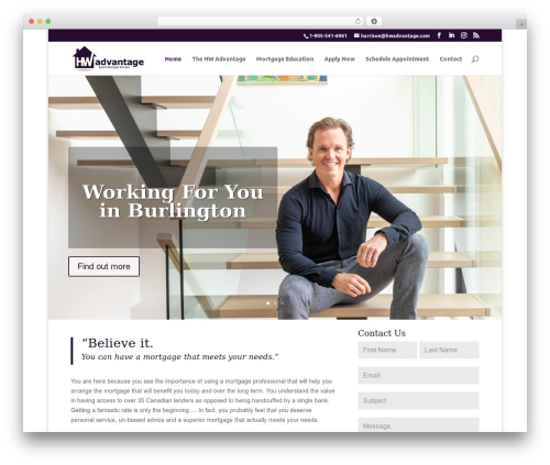 Divi WordPress theme - hwadvantage.com