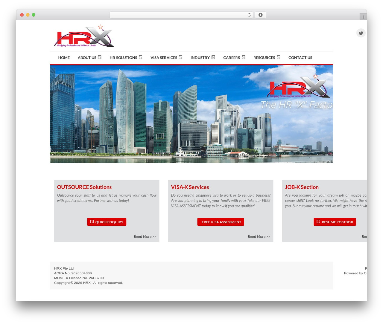 MX WordPress theme design - hrx.com.sg