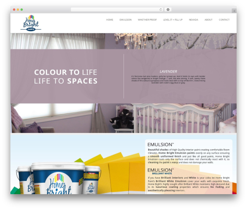 OneEngine WordPress page theme - homebrightpaints.com