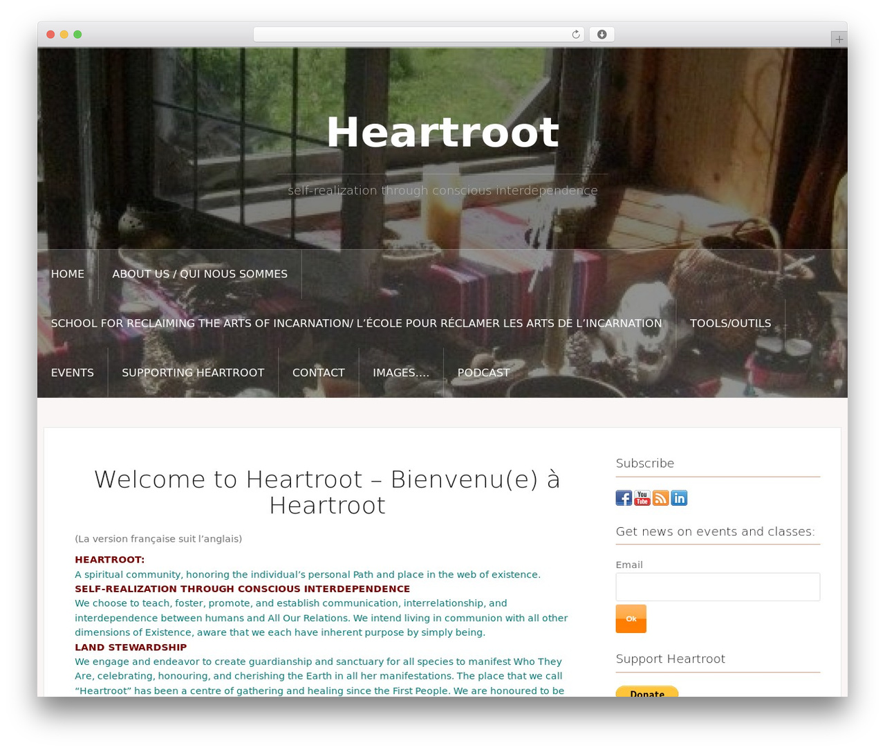 Oria WordPress theme - heartroot.com