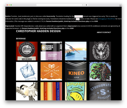 Theme WordPress Christopher Hadden Design - haddendesign.com Theme WordPress Christopher Hadden Design - haddendesign.com