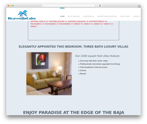 WordPress theme Banshee - heavenincabo.com