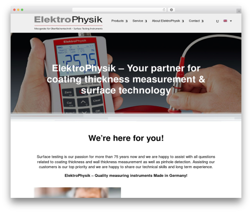 WordPress theme Divi - elektro-physik.com