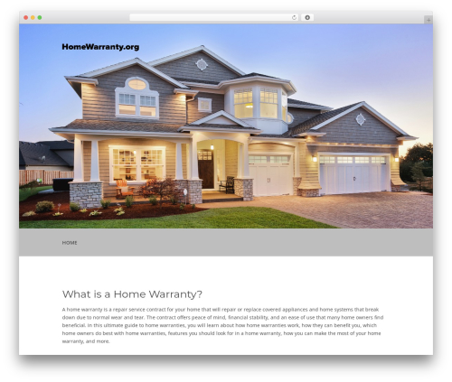 WordPress theme FirstOne OnePage WordPress Theme - homewarranty.org