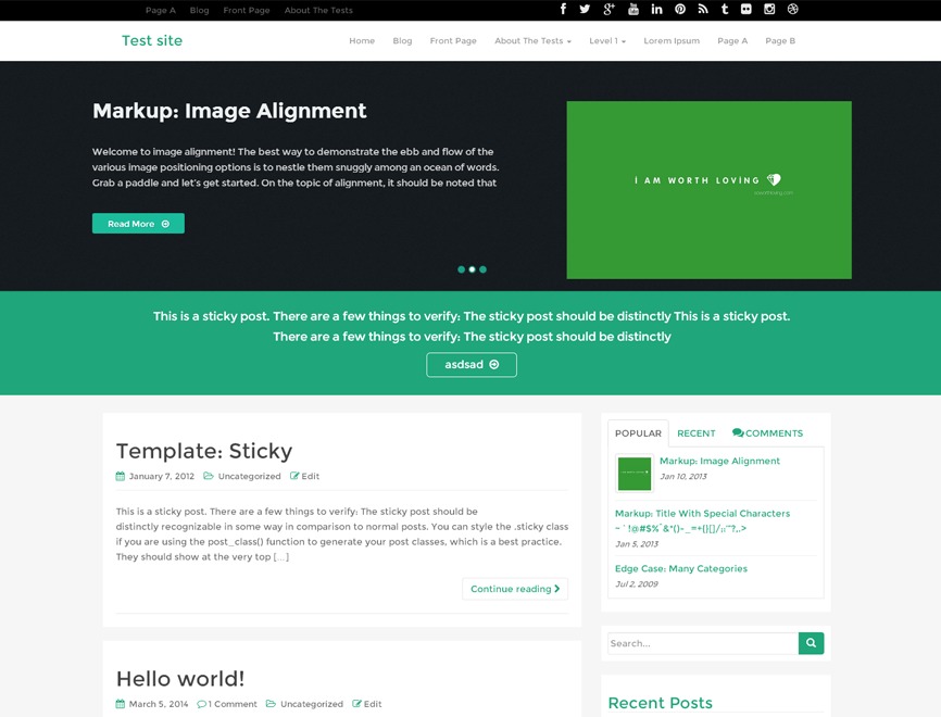 WP RootStrap WordPress blog theme by Basanta Moharana